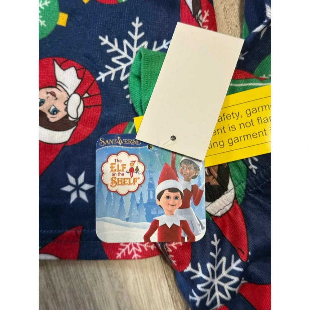 The Elf on the Shelf Pajamas Kids Size 4 Long Sleeve‎ Pants Set Blue Christmas